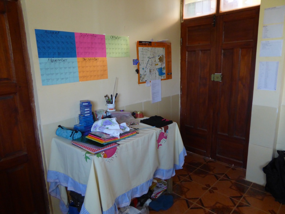 Unser selbstgebastelter Kalender & der Stadtplan von Cochabamba 